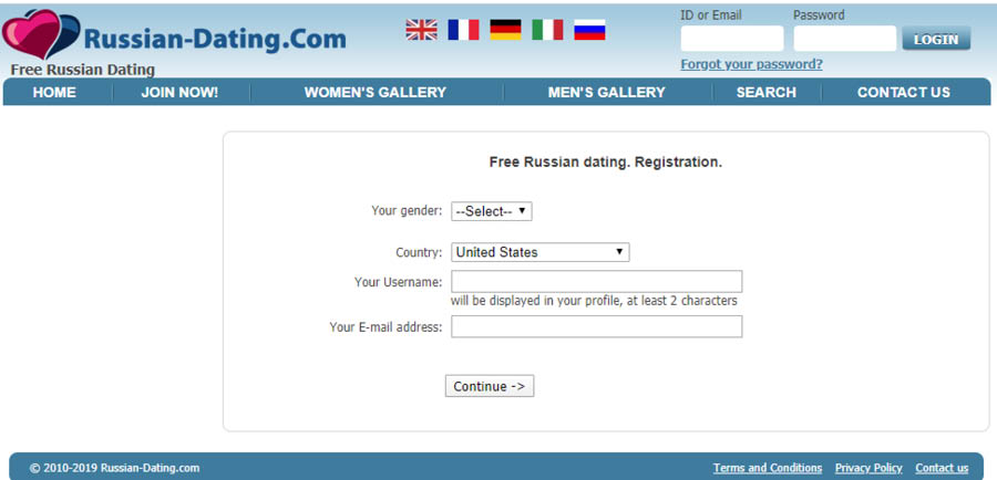 free russian dating sites sign up form